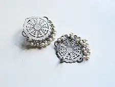 Ishana . इशाना ✯ German Silver Earring -  Circular Mandala Design