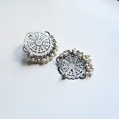 Ishana . इशाना ✯ German Silver Earring -  Circular Mandala Design