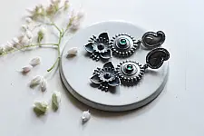 Ishana . इशाना ✯ German Silver Earring - B