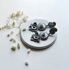 Ishana . इशाना ✯ German Silver Earring - B