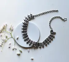 Ishana . इशाना ✯ German Silver Triangular Spike Choker Necklace: - A