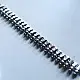 handcrafted german silver choker necklace featuring textured pinecone drop units, beaded collar band, and oxidised antique finish