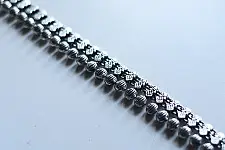 Ishana . इशाना ✯ German Silver Dual-Line Textured Bead Choker Necklace: