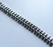 Ishana . इशाना ✯ German Silver Dual-Line Textured Bead Choker Necklace:
