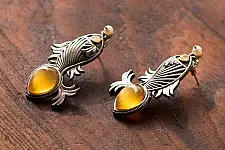Ishana . इशाना | German Silver Earring - Four Color Options