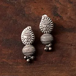 Ishana . इशाना | German Silver Earring - 11