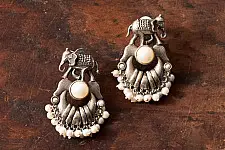 Ishana . इशाना | German Silver Earring - 12