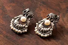 Ishana . इशाना | German Silver Earring - 12