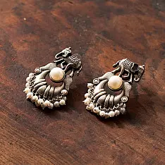 Ishana . इशाना | German Silver Earring - 12