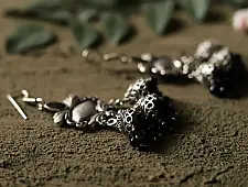 धरा ✽ Antique Finish White Metal ✽ Earring { 4 }