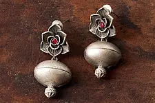 Ishana . इशाना | German Silver Earring - Flower
