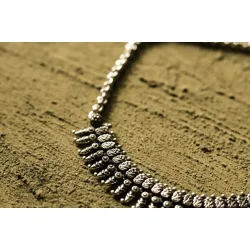 धरा ✽ Antique Finish White Metal ✽ Necklace { 33 }