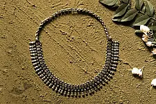 धरा ✽ Antique Finish White Metal ✽ Necklace { 36 }