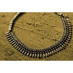 धरा ✽ Antique Finish White Metal ✽ Necklace { 38 }