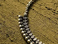 धरा ✽ Antique Finish White Metal ✽ Necklace { 40 }