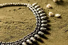 धरा ✽ Antique Finish White Metal ✽ Necklace { 44 }
