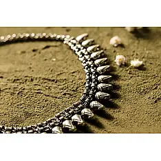 धरा ✽ Antique Finish White Metal ✽ Necklace { 44 }