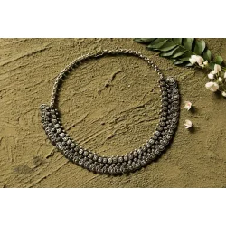 धरा ✽ Antique Finish White Metal ✽ Necklace { 49 }