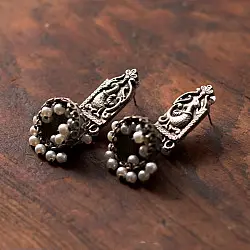 Ishana . इशाना | German Silver Earring - Jhumka