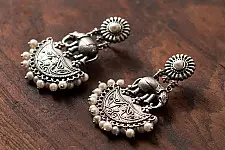 Ishana . इशाना | German Silver Long Earring 