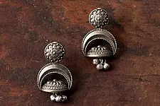Ishana . इशाना | German Silver - Jhumka Earring 