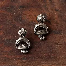Ishana . इशाना | German Silver - Jhumka Earring 