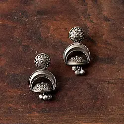 Ishana . इशाना | German Silver - Jhumka Earring 