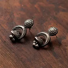 Ishana . इशाना | German Silver - Jhumka Earring 