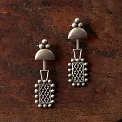 Ishana . इशाना | German Silver - Long Earring