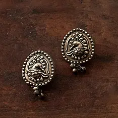Ishana . इशाना | German Silver Earring - Peacock