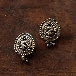 Ishana . इशाना | German Silver Earring - Peacock