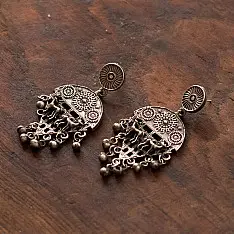 Ishana . इशाना | German Silver Earring - 24
