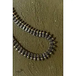 Dhara . धरा | White Metal - Long Necklace