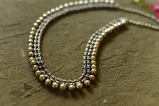 Dhara . धरा | Antique Finish White Metal - Long Necklace