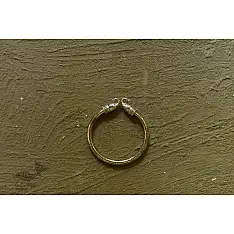 Dhara . धरा | White Metal - Peacock Kada 