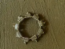 Dhara . धरा | White Metal - Kada (Free Size)