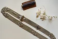 Kanupriya - White Metal - Bhil tribal waist ornament -A