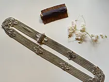 Kanupriya - White Metal - Bhil tribal waist ornament -A