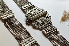 Kanupriya - White Metal -  Tribal Kamarband - B