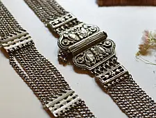 Kanupriya - White Metal -  Tribal Kamarband - B