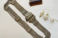 Kanupriya - White Metal -  Tribal Kamarband - B
