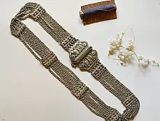 Kanupriya - White Metal -  Tribal Kamarband - B
