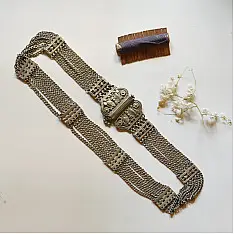 Kanupriya - White Metal -  Tribal Kamarband - B