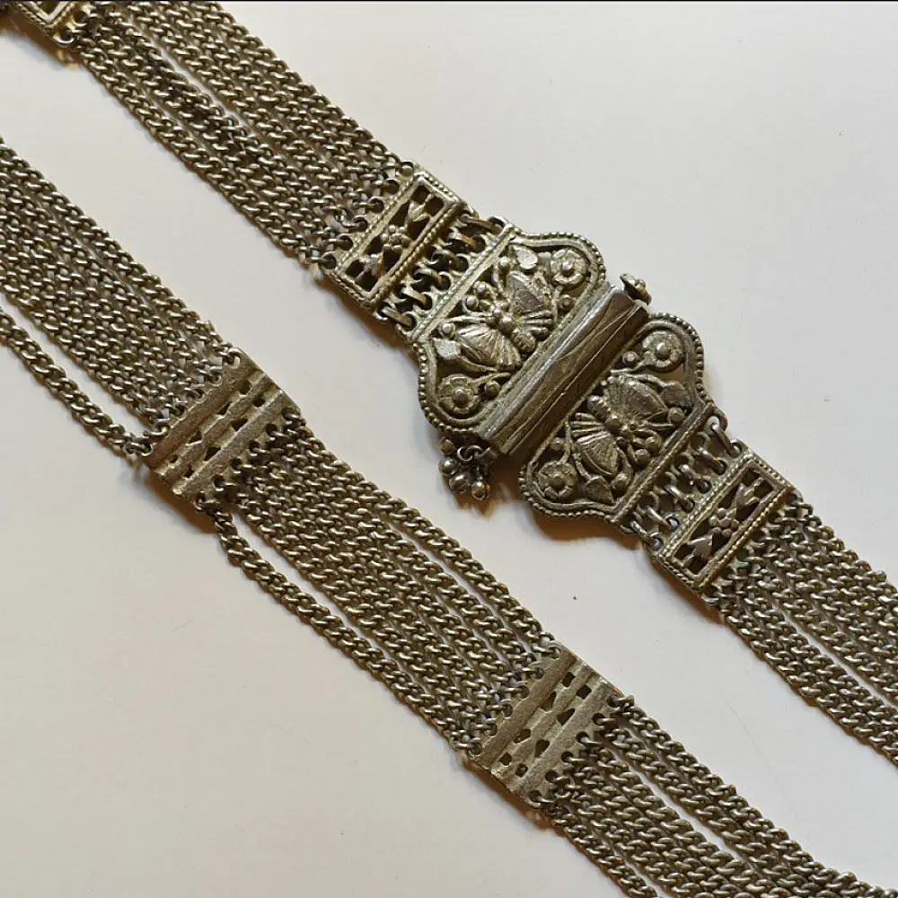 shop White Metal Waist Belt |Tribal Kamarband