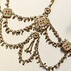 Kanupriya - White Metal - Vintage Half Waist Belt / Side Kamarbandh
