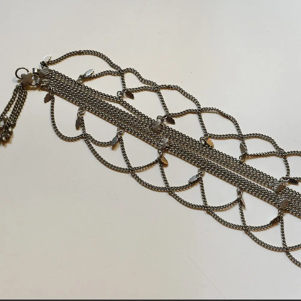 shop White Metal Waist Belt / Kamar Bandh