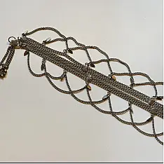 Kanupriya - White Metal - Rabari Waist Belt / Kamar Bandh - E