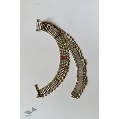Antique Finish Banjara White Metal Payal