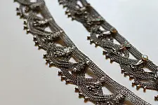 Kanupriya - White Metal - Rabari Waist Belt / Kamar Bandh - F