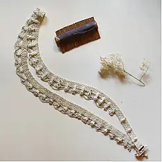 Kanupriya - White Metal - Rabari Waist Belt / Kamar Bandh - G